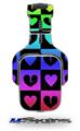 Love Heart Checkers Rainbow Decal Style Skin (fits Tritton AX Pro Gaming Headphones - HEADPHONES NOT INCLUDED) 
