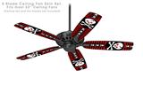 Skull Cross - Ceiling Fan Skin Kit fits most 52 inch fans (FAN and BLADES SOLD SEPARATELY)