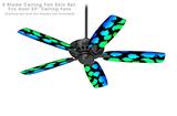 Rainbow Leopard - Ceiling Fan Skin Kit fits most 52 inch fans (FAN and BLADES SOLD SEPARATELY)