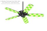 Kearas Polka Dots Lime On Cream - Ceiling Fan Skin Kit fits most 52 inch fans (FAN and BLADES SOLD SEPARATELY)
