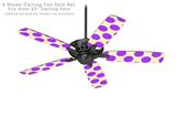 Kearas Polka Dots Purple On Cream - Ceiling Fan Skin Kit fits most 52 inch fans (FAN and BLADES SOLD SEPARATELY)