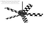 Kearas Polka Dots White On Black - Ceiling Fan Skin Kit fits most 52 inch fans (FAN and BLADES SOLD SEPARATELY)