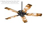 Bokeh Squared Orange - Ceiling Fan Skin Kit fits most 52 inch fans (FAN and BLADES SOLD SEPARATELY)