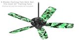 Scene Kid Sketches Green - Ceiling Fan Skin Kit fits most 52 inch fans (FAN and BLADES SOLD SEPARATELY)