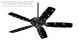 Pastel Butterflies Blue on Black - Ceiling Fan Skin Kit fits most 52 inch fans (FAN and BLADES SOLD SEPARATELY)