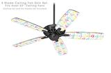 Kearas Hearts White - Ceiling Fan Skin Kit fits most 52 inch fans (FAN and BLADES SOLD SEPARATELY)