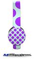 Kearas Polka Dots Purple And Blue Decal Style Skin (fits Sol Republic Tracks Headphones - HEADPHONES NOT INCLUDED) 