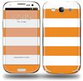 Psycho Stripes Orange and White - Decal Style Skin (fits Samsung Galaxy S III S3)