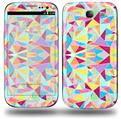 Brushed Geometric Vertical - Decal Style Skin (fits Samsung Galaxy S III S3)