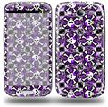 Splatter Girly Skull Purple - Decal Style Skin (fits Samsung Galaxy S III S3)
