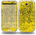 Folder Doodles Yellow - Decal Style Skin (fits Samsung Galaxy S III S3)