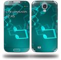 Bokeh Music Neon Teal - Decal Style Skin (fits Samsung Galaxy S IV S4)