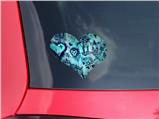 Scene Kid Sketches Blue - I Heart Love Car Window Decal 6.5 x 5.5 inches