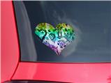 Scene Kid Sketches Rainbow - I Heart Love Car Window Decal 6.5 x 5.5 inches